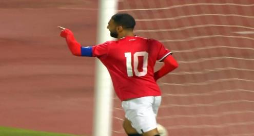 صلاح يسجل ويحتفل بمشاركته الدولية رقم 100 مع منتخب مصر